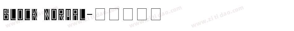 Block Normal字体转换